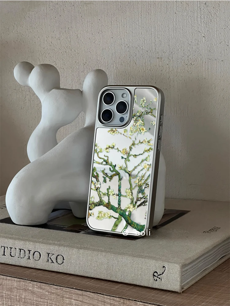 

Зеркальный чехол для телефона с защитой камеры из углеродного волокна для iPhone 17, Air Pro 16, 15 Plus, 14, 13, 12 Pro Max, чехол для мужчин и женщин