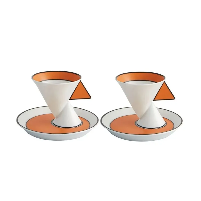 Coffee cup to cup Contemporary art housewarming gift Couple cup