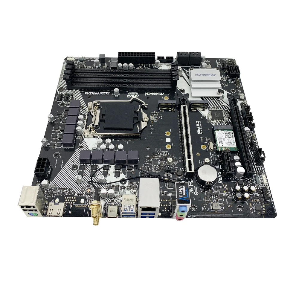 Supporto scheda madre ASRock B460M PRO4S/AC i9-10900K i7-10700KF i5-10600 i3-10300 CPU 4xDDR4 2933 MHz HDMI M.2 NVME PCIe 3.0