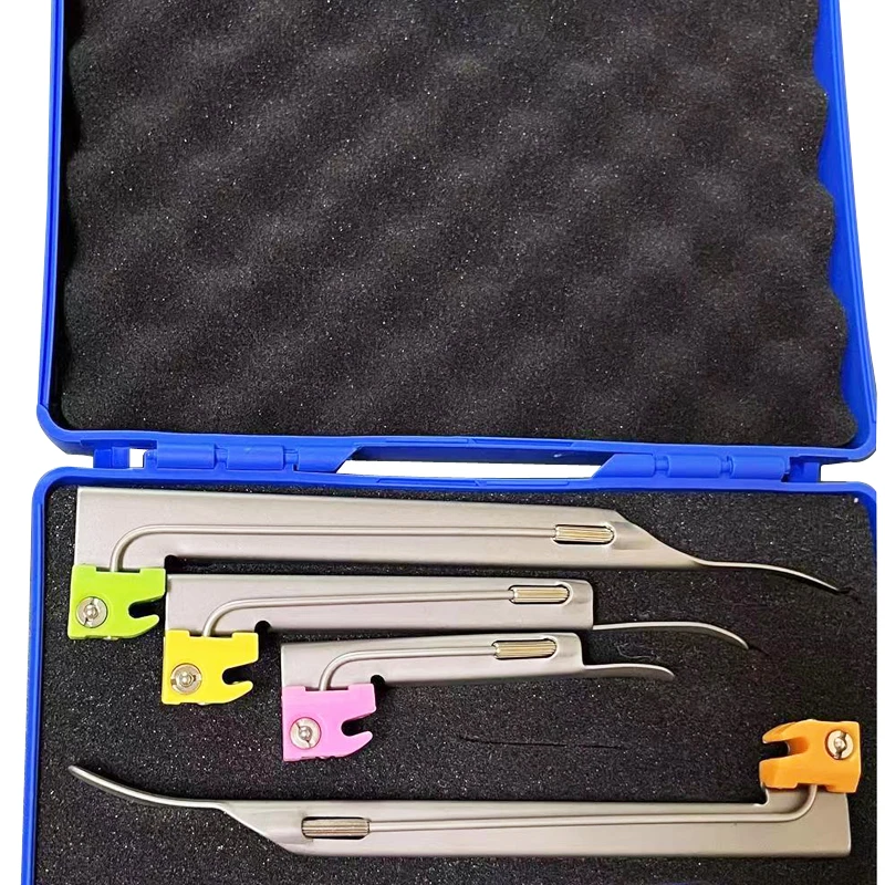 5 Blades Medical Veterinary Anesthesia Vet Pets Mirror Tracheal Intubation Direct Animal Laryngoscope Throat Detection Tool C3