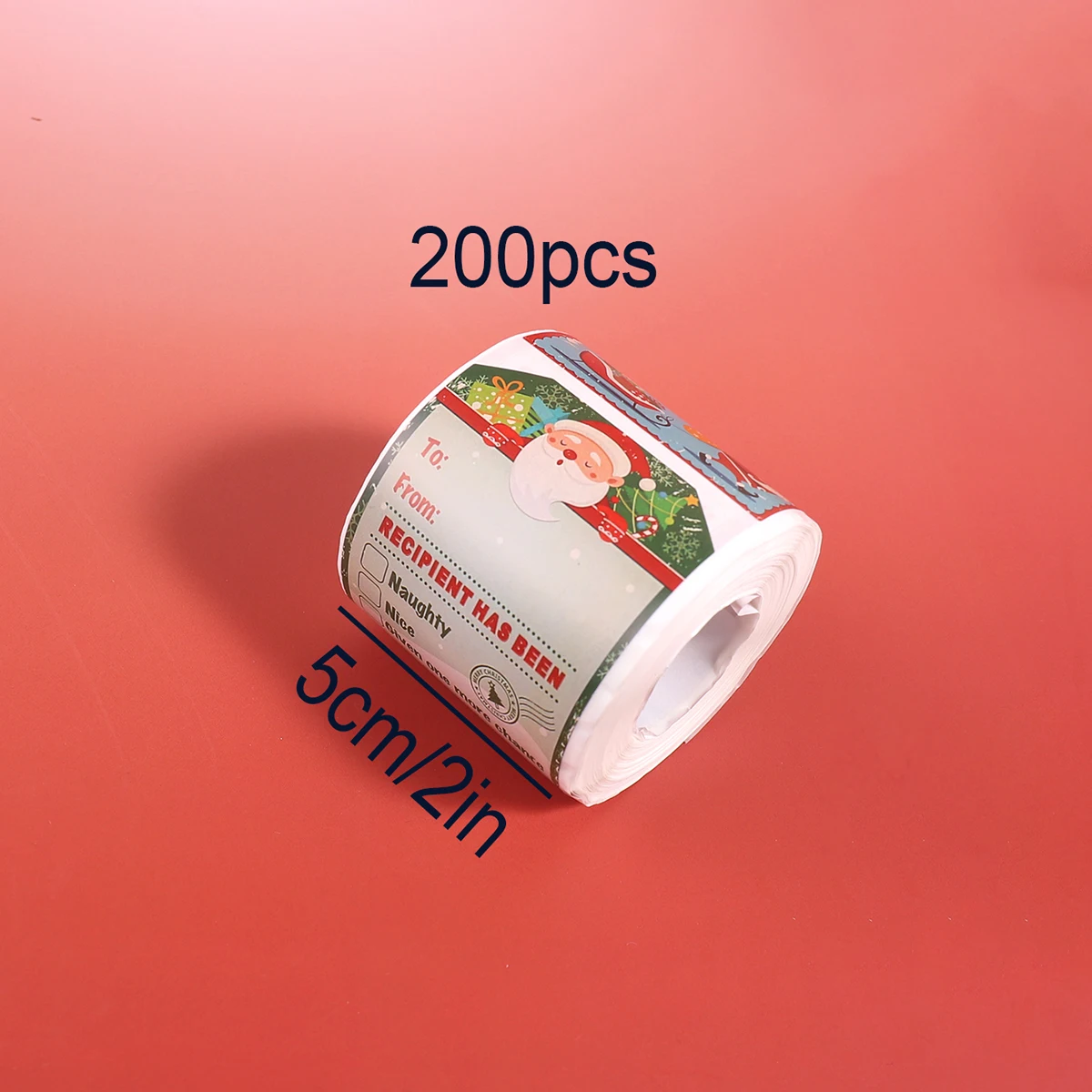 200 stickers/ roll of Christmas gift box sticker labels, For decorating Christmas gifts, party favors, stylish beautiful sticker