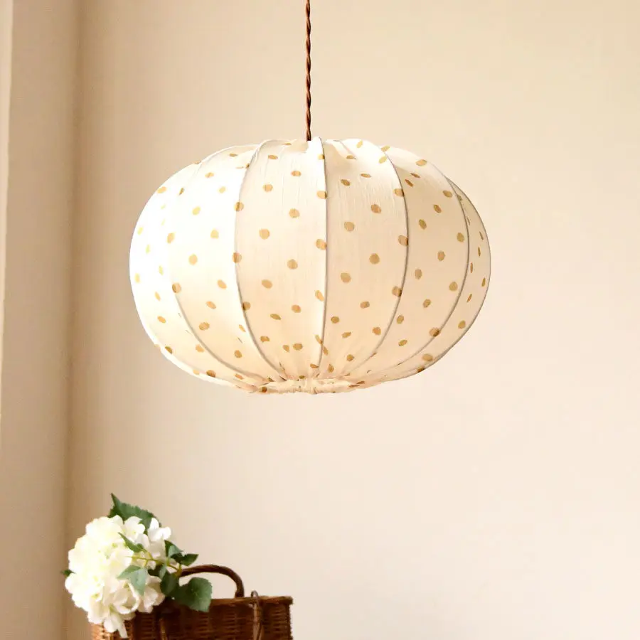 Vintage Fabric Polka Dot Bedroom Chandelier French Cream Style Minimalist Literary Italian Style Nordic Modern Art Warm Lamp