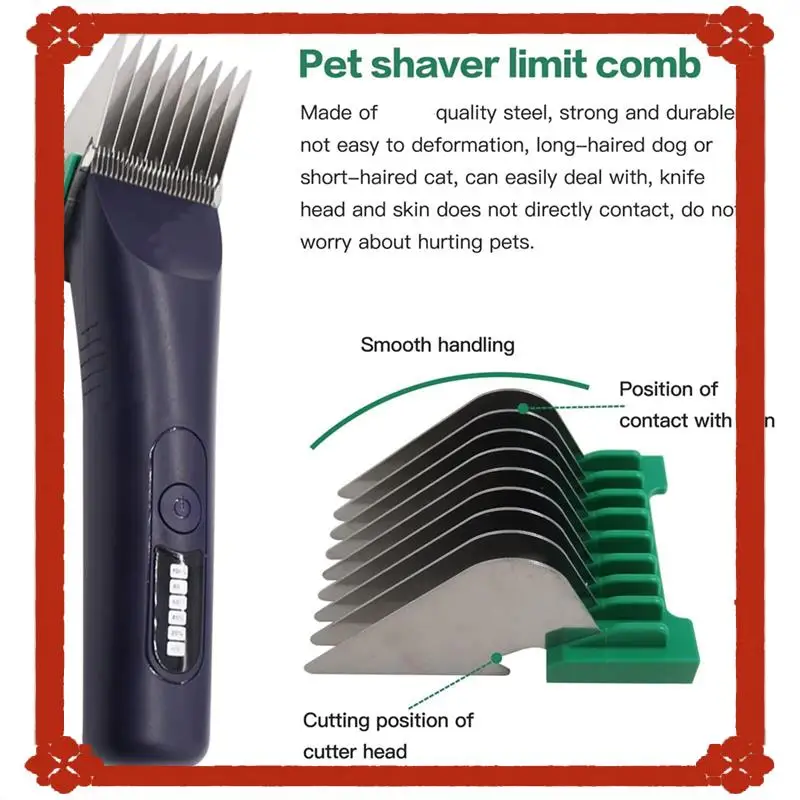 

24-часовая доставка, 8-цветная направляющая для волос из нержавеющей стали для животных, набор расчесок, электрическая машинка для стрижки, набор штангенциркулей, длина резки 3 мм-25 мм