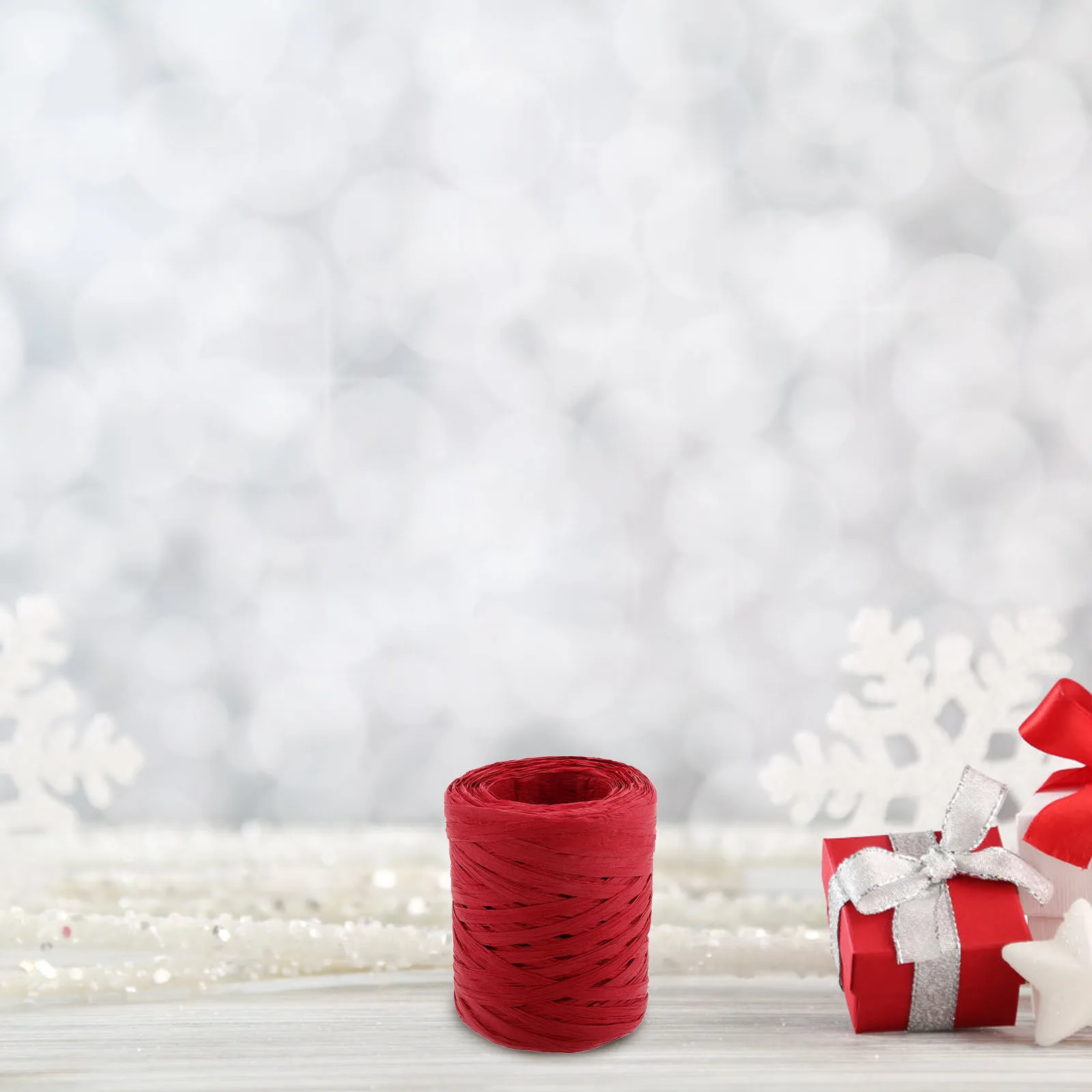 

100M Raffia Ribbon Grass Natural Paper Cord for Present Wrapping Packing Craft DIY Christmas Wrapping Supplies Decorations