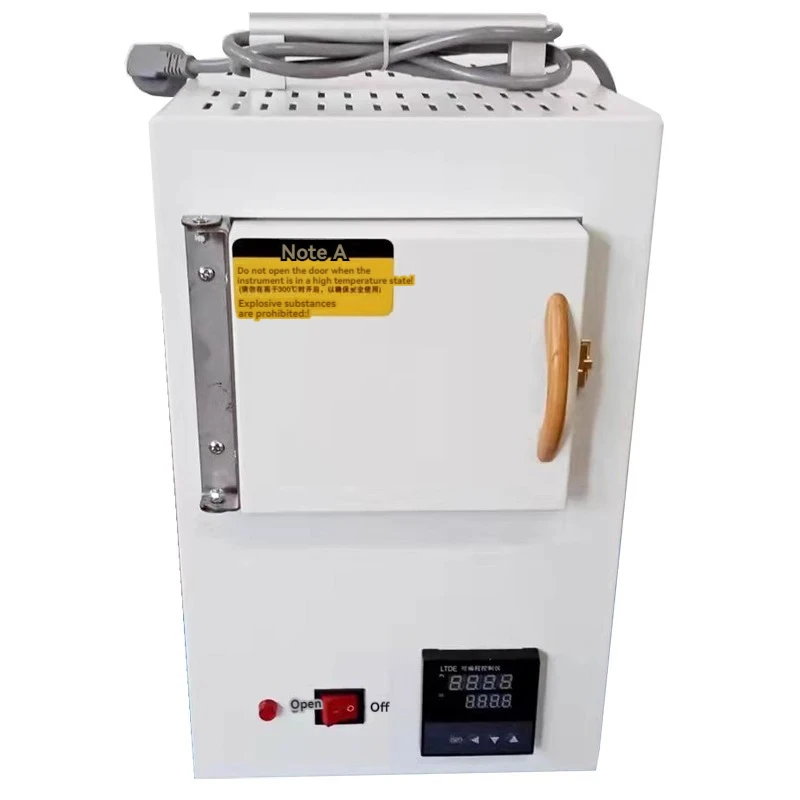 Ceramic Fiber Muffle Furnace Lightweight Integrated Programmable High-Temperature Furnace Silver Clay