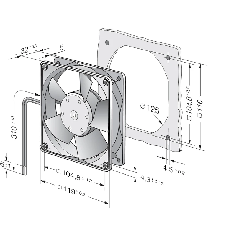 BRAND NEW 4318M 4318 M DC 48V ORIGINAL COOLING FAN COOLER 119 x 119 x 32 mm