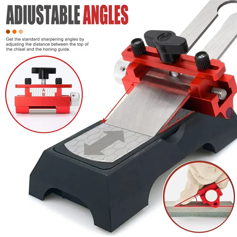 

A45Z-Направляющая для хонинга, приспособление для заточки кромок с точильным камнем, направляющая для хонингования долота, крепежный кронштейн для долото по дереву для металла, дерева