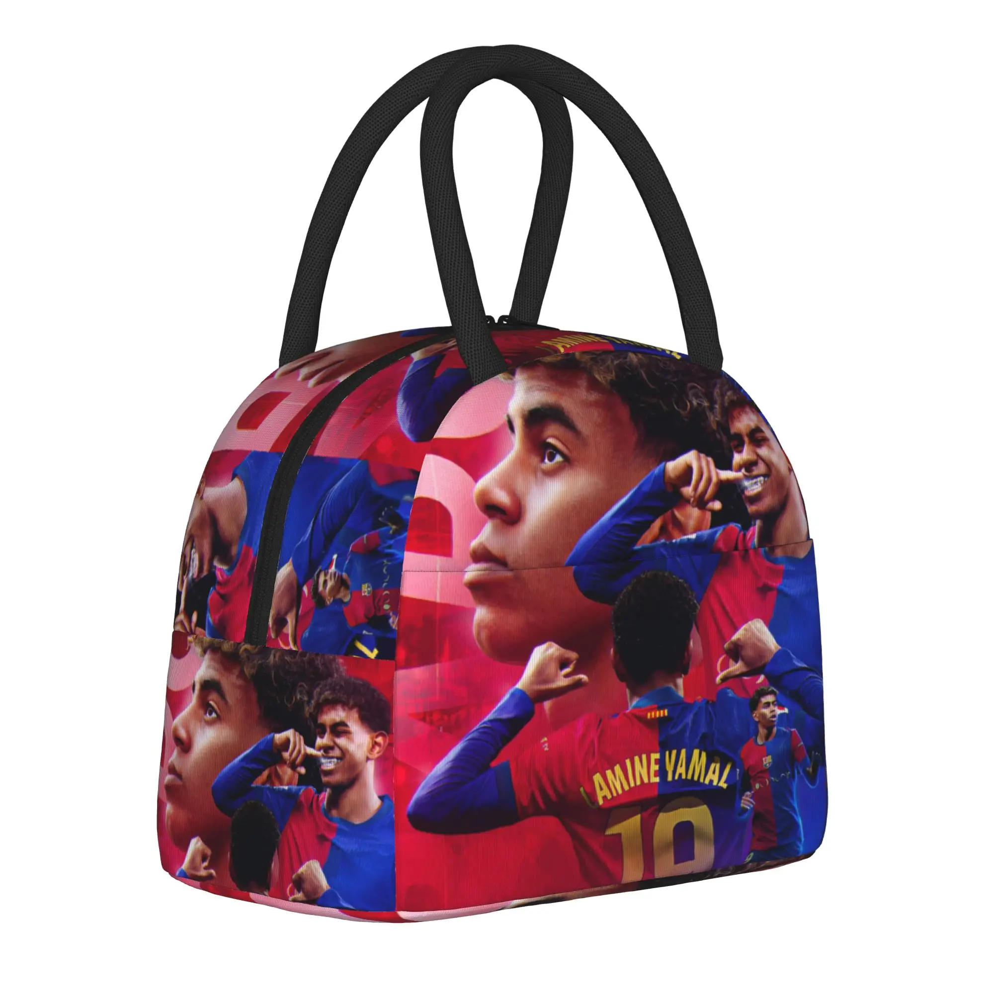 L-Lamines Football Sports Y-Yamals Thermal Insulated Lunch Bag for Picnic Soccer Bento Box Men Women Cooler Thermal Lunch Boxes