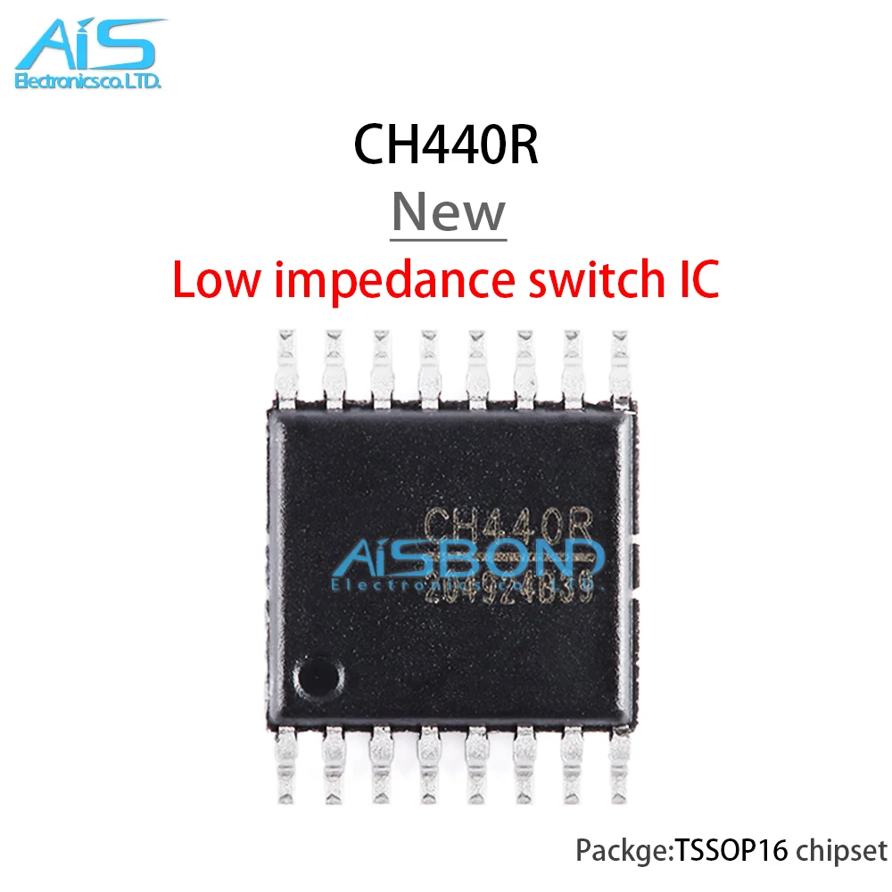 10Pcs/Lot New original CH440R TSOP-16 4 Single pole double throw 5V low resistance analog switch IC chip