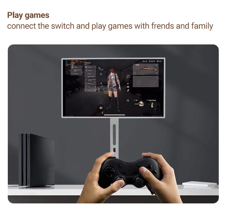 23.8 Inch Portable Rotating Wireless 4+64GB Interactive Display Touch Screen Moving Floor Standing Smart TV s