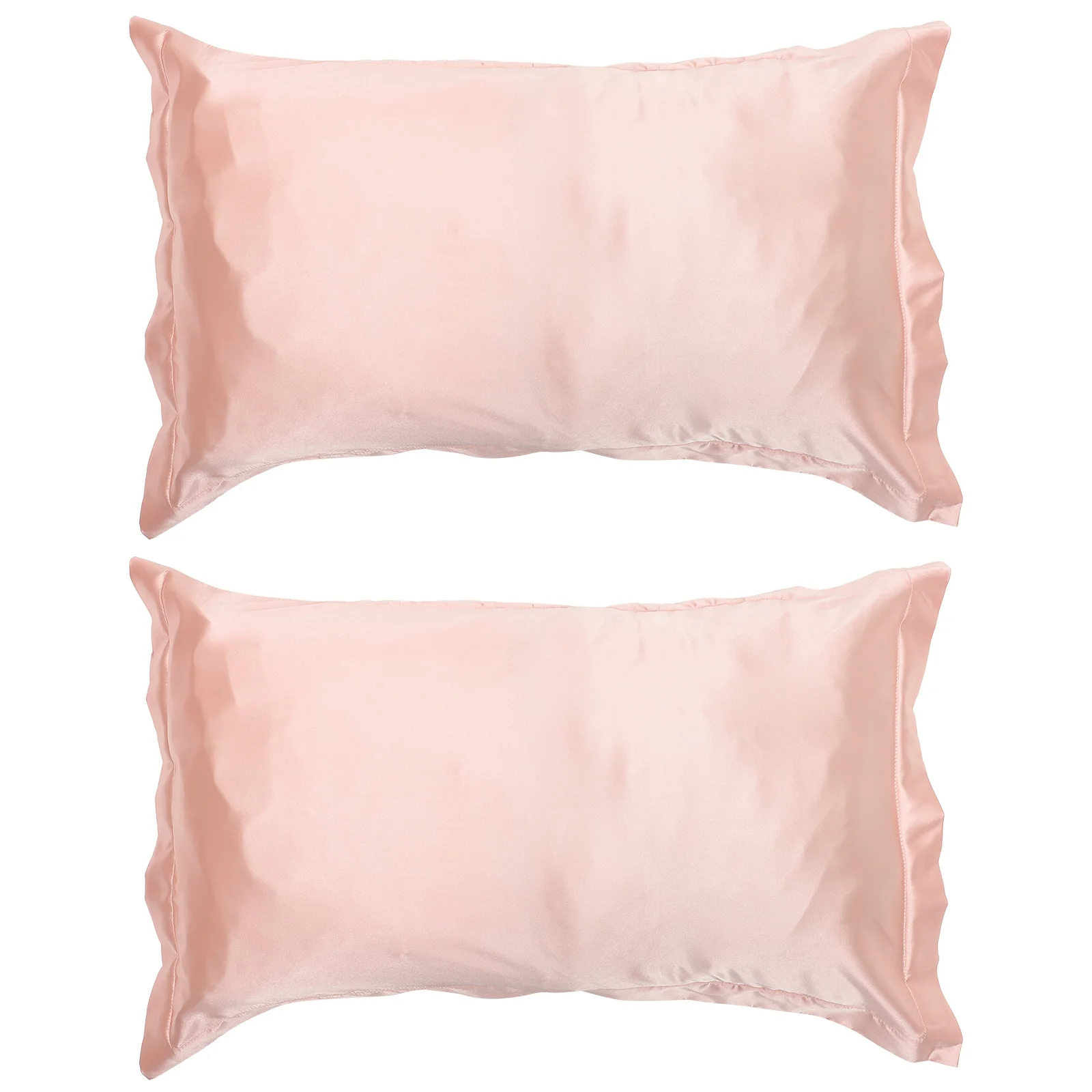 

2Pcs Ice Silk Pillow Case Hypoallergenic Non-Toxic Material Ultra Soft Smooth Finish Fade Resistant for Home Hotel Use