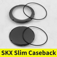 SKX007 SKX Slim Sapphire Caseback Display Casebacks 316L Stainless Steel PVD Black Finish