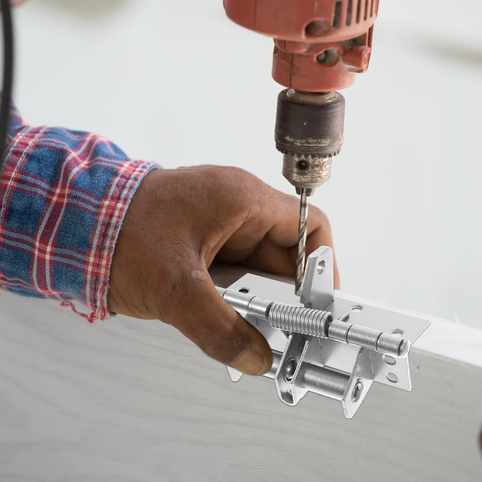 المفصلي الباب التلقائي ذاتي الإغلاق 90 درجة تحديد المواقع قفل المفصلي سميكة خزنة من الفولاذ المقاوم للصدأ الأثاث الباب أقرب #3