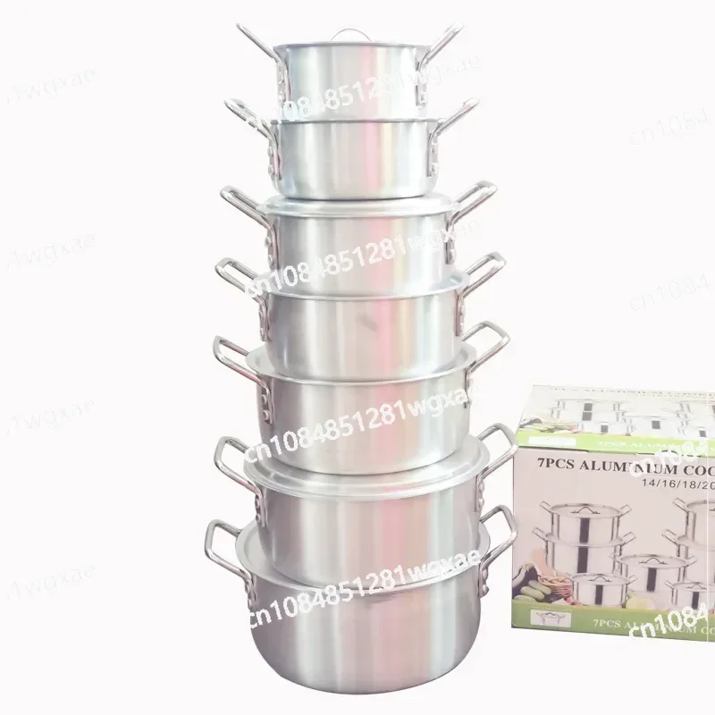 Sanding Aluminum Soup Household An Aluminum 7 Pieces Set Hotel Cookware 14 Pieces Set Aluminum Suit