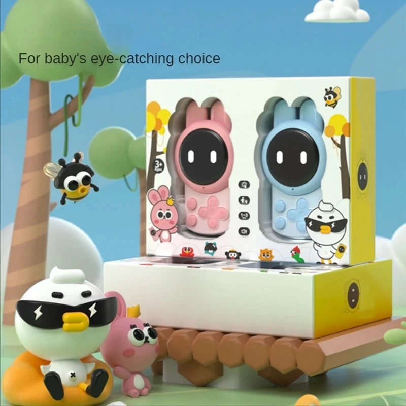 2Pcs A Set Walkie Talkie Electronic Toy Rabbit Bear Portable Phone Outdoor Travel Children Handheld Interactve Walkie Talkie Toy