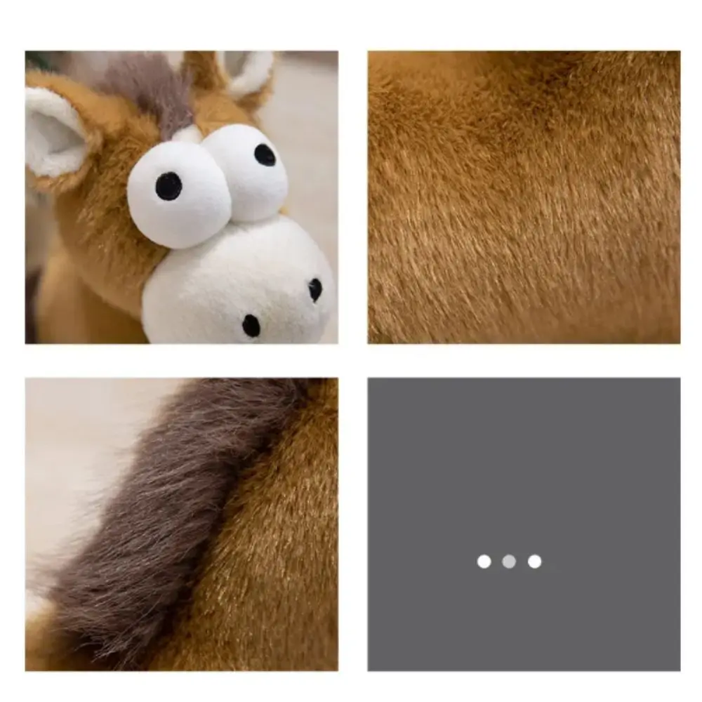 Cartoon Anime Soft Standing Horse Big Eyeball Non-Slip Bottom Pony Super Soft Cute Design Pony Office Decor