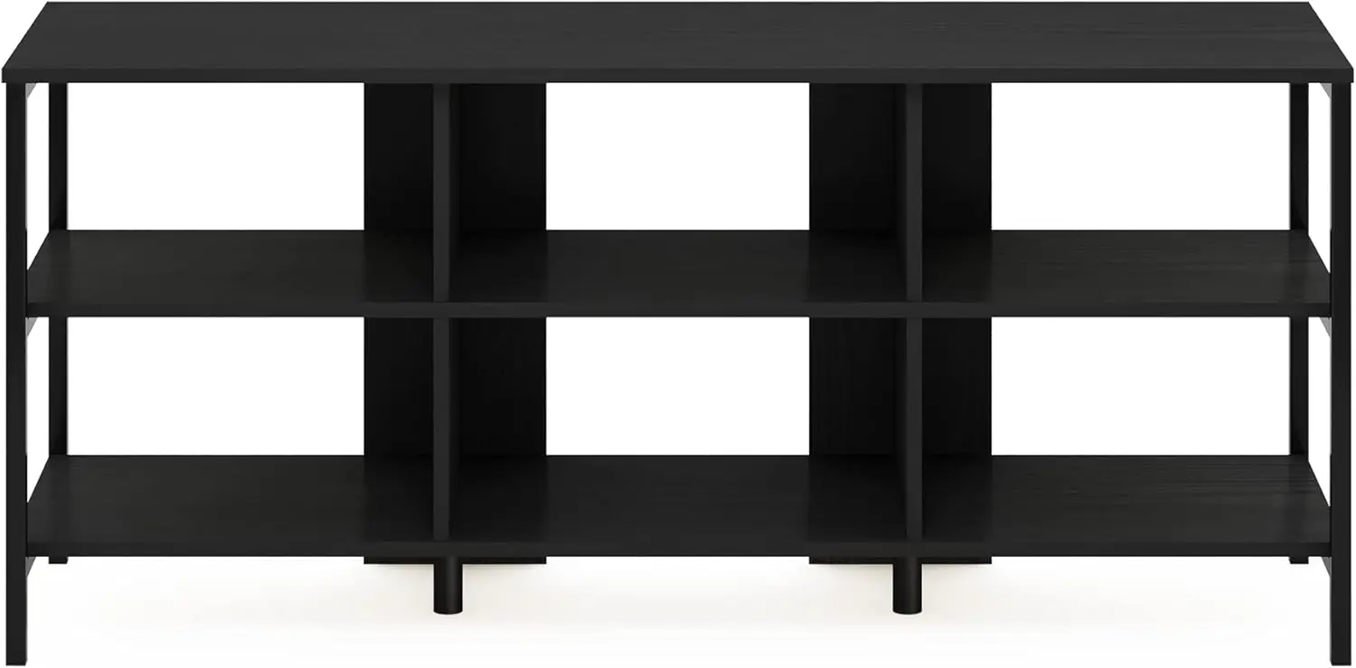 

Modern Living Entertainment Center Stand with Metal Frame Support for TVs up to 60 Inch, Americano/Black