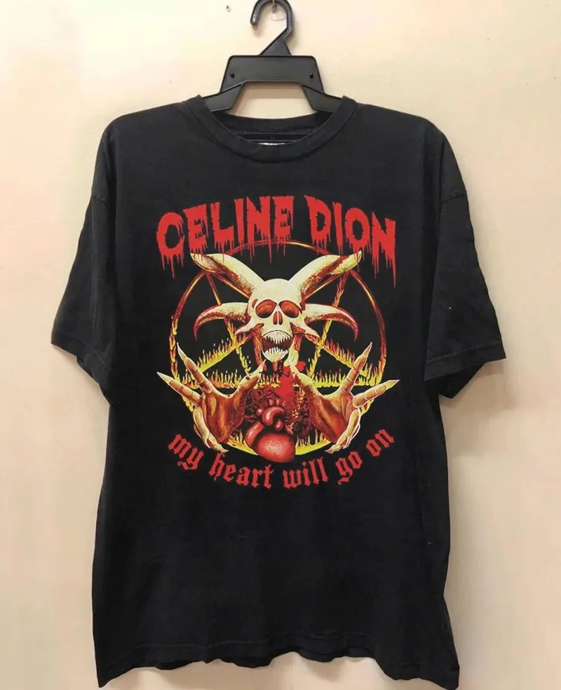 Camiseta vintage My Heart Will Go On de Celine Dion, camiseta retro de Celine Dion, camiseta gráfica unisex, camiseta de los años 90 de Celine Dion