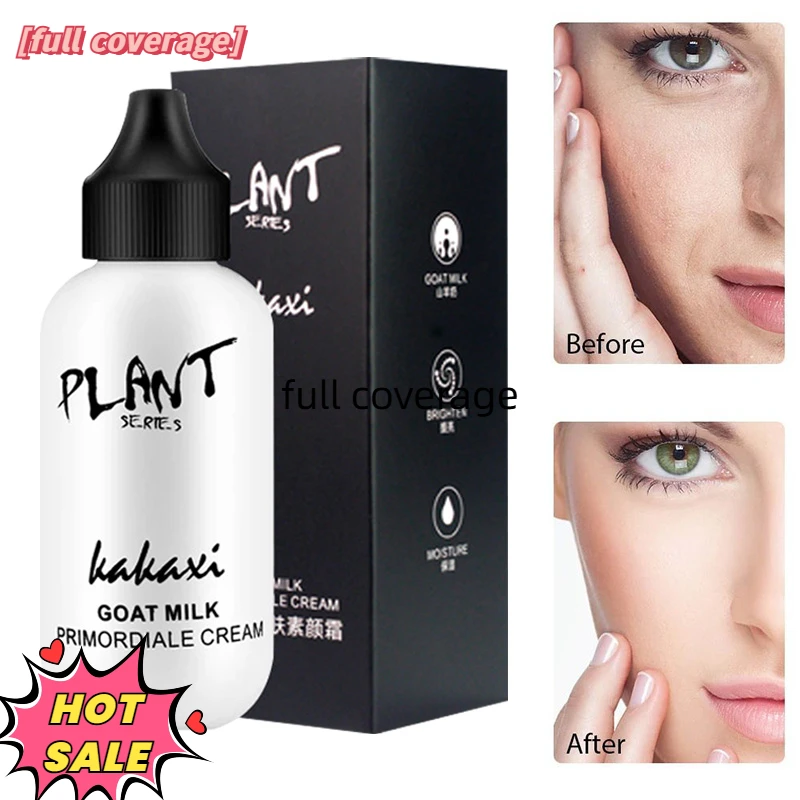 Waterproof Foundations Makeup Full Coverage Lasting High Coverage Goat Milk Liquid Cover Acne Female Korean Makeup Base Female