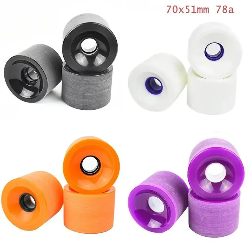 

78a Longboard Wheels Surf Skate Frosted PU Wheel 70mm Large Soft Wheel Skateboard Scooter DIY Parts