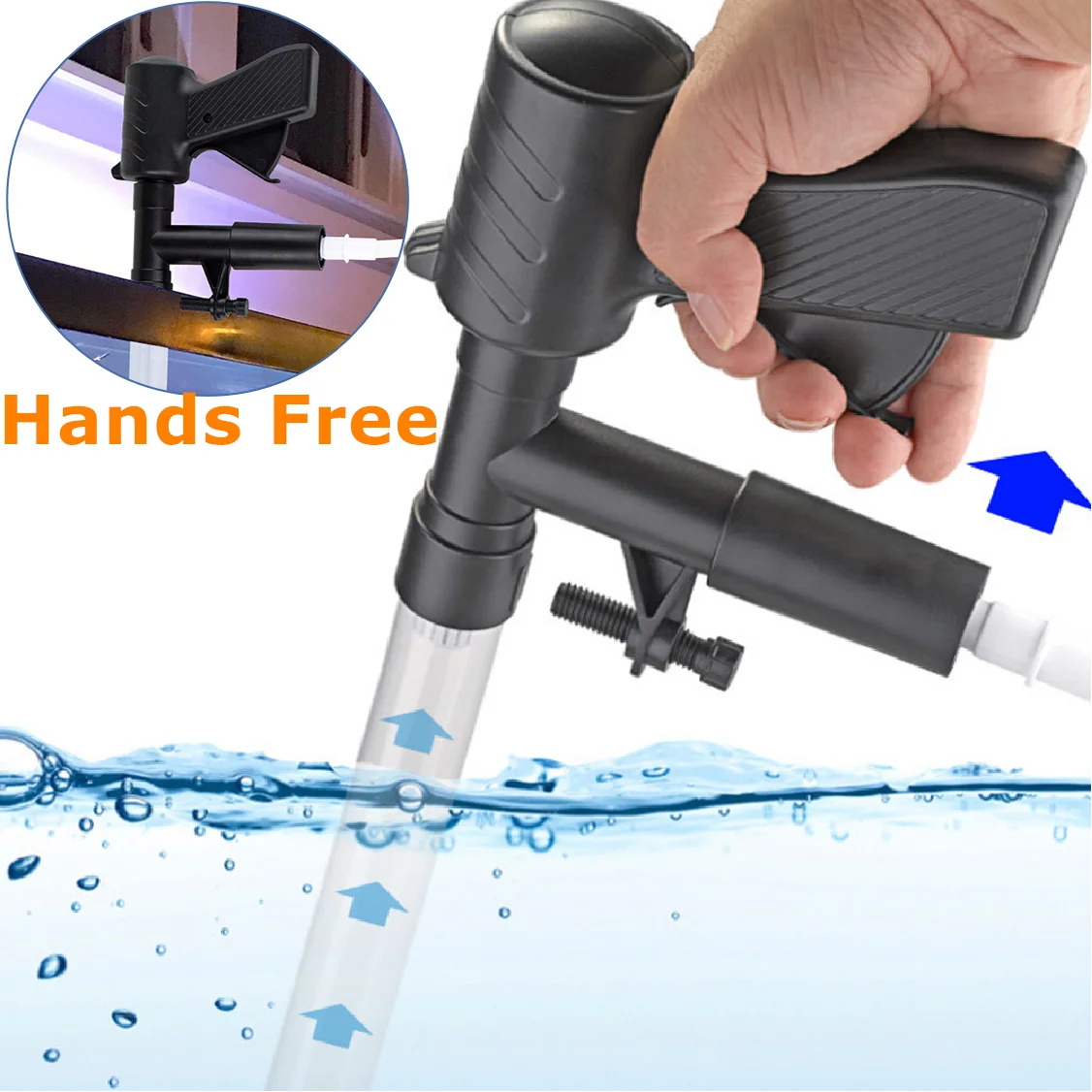 Aquarium Fish Tank Water Change Pump Aquarium Cleaning Tool Water Changer Gravel Cleaner Siphon Filter Pump Manual