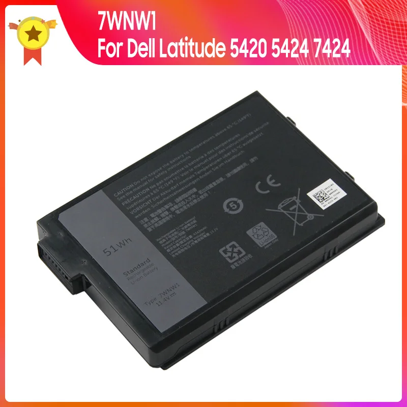 7WNW1 For Dell Latitude 5420 5424 7424 RUGGED Replacement Battery High Quality Batteries With Tool 4342mAh