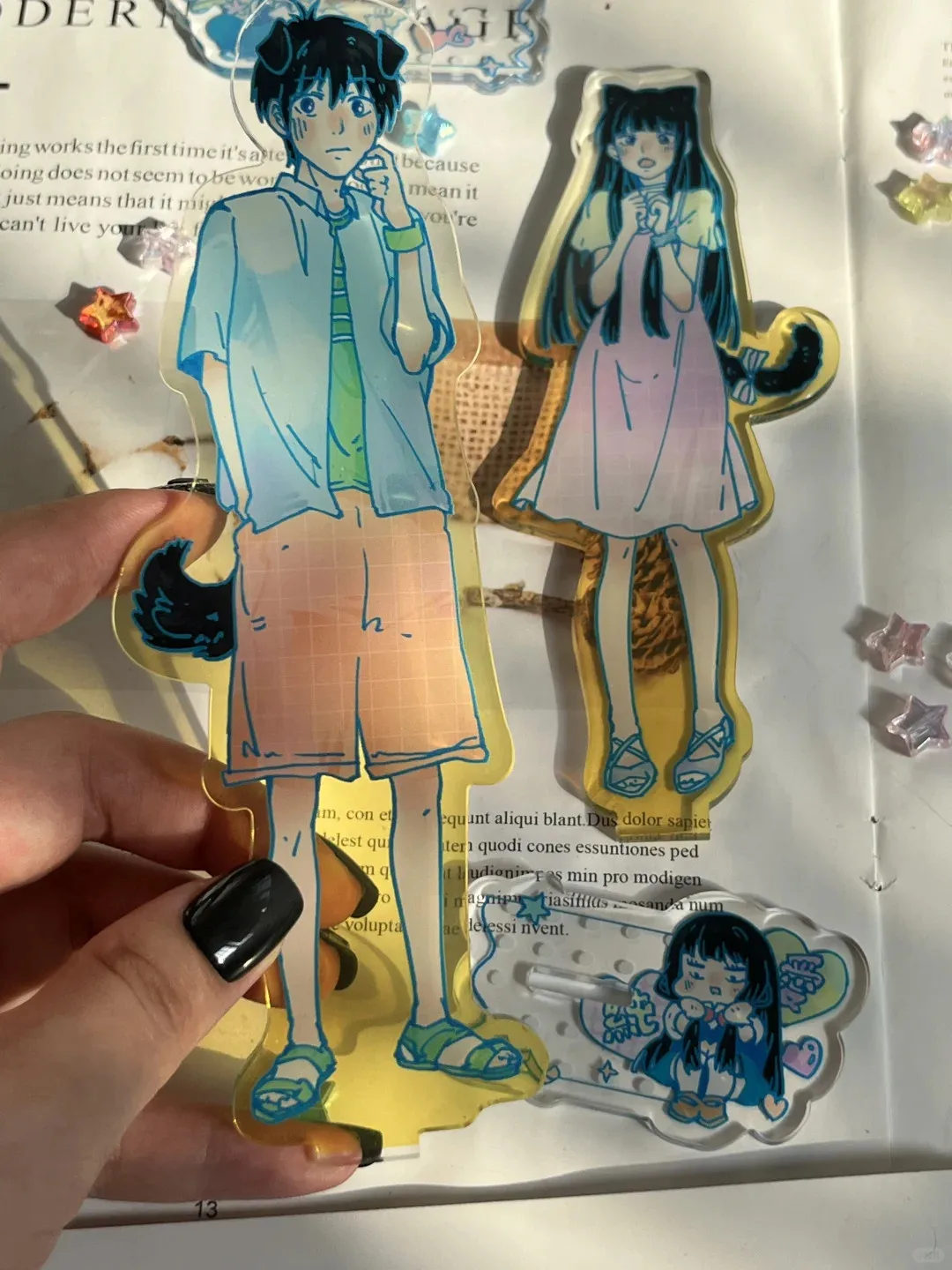 Kimi ni Todoke Toy Acrylic Stand Anime Model Action Figure Ornament Kids Collection Toys Kazehaya shota Kuroiike Shouko。