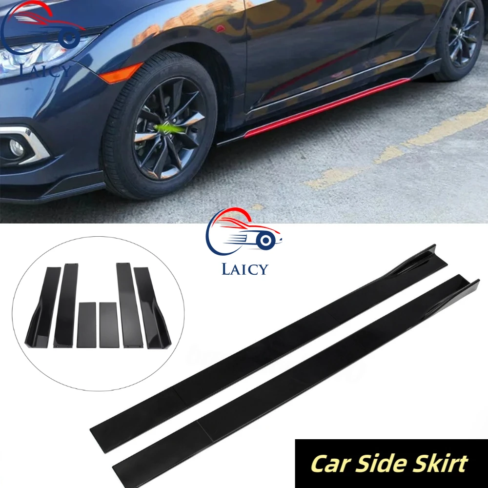 

LAICY For N-issan Sentra 78.7" Car Side Skirt Splitter Spoiler Lip Rocker Panel Extensions Body Kit Car Bumpers Black
