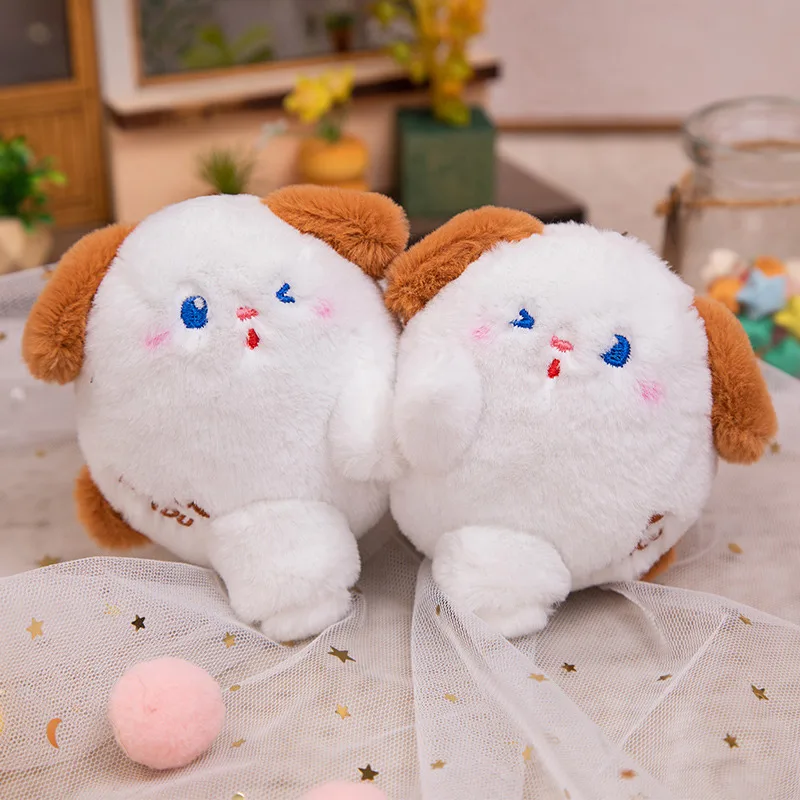 Creative Plush Magnetic One Pair Couple Pig Rabbit Dog Keychains Cute Animal Plushies Toy Kawaii Girls for Woman Bag Pendants