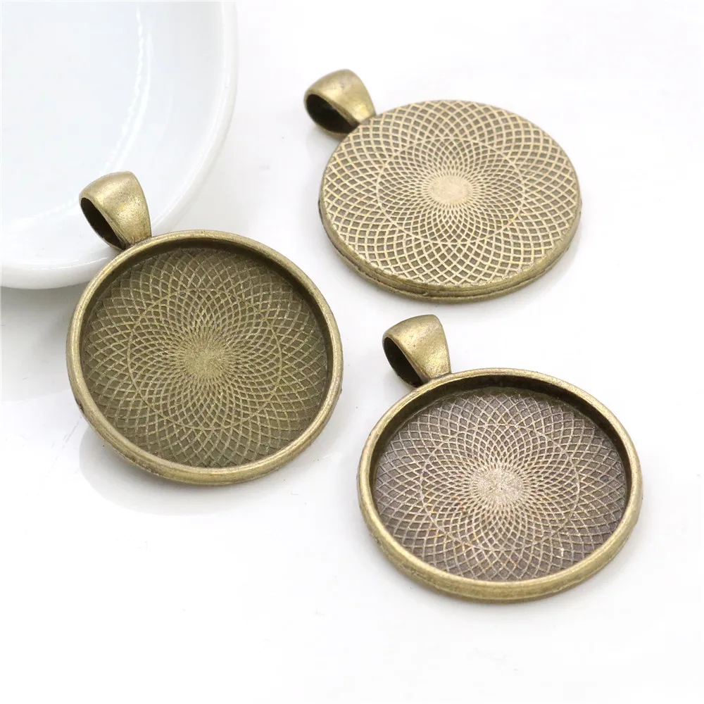 20mm 25mm 30mm Inner Size 10 Colors Plated Classic pattern series Fit 20/25/30mm Glass Cabochon Base Setting Tray