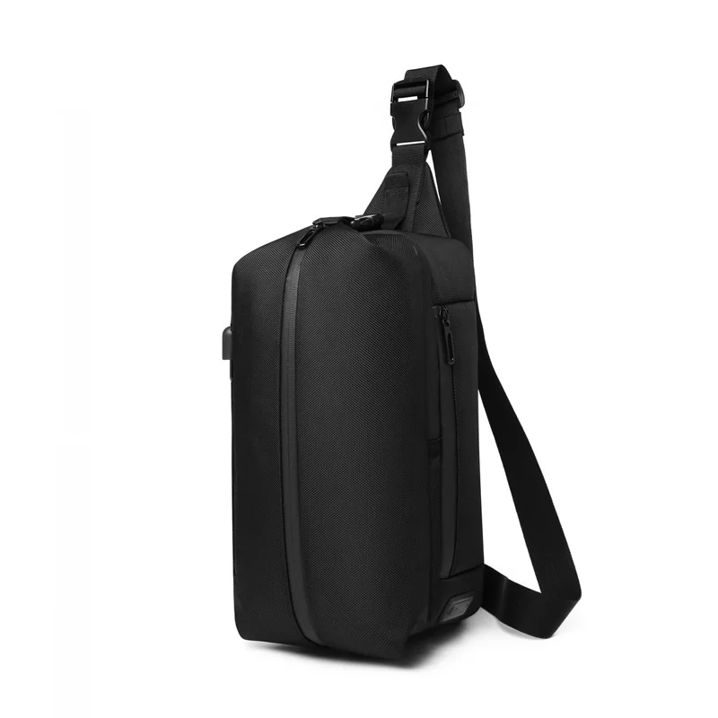 

Weysfor Men Anti-theft Crossbody Bags Male Waterproof USB Charging Chest Pack Short Trip Messenger Sling Shoulder