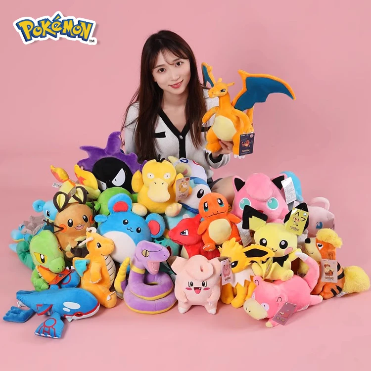 Pokemon Kawaii Pikachu Eevee Mew Gengar Togepi Charizard Stuffed Toys Cartoon&Cute Keychai Plush Doll Pendant Throw Pillow Gifts