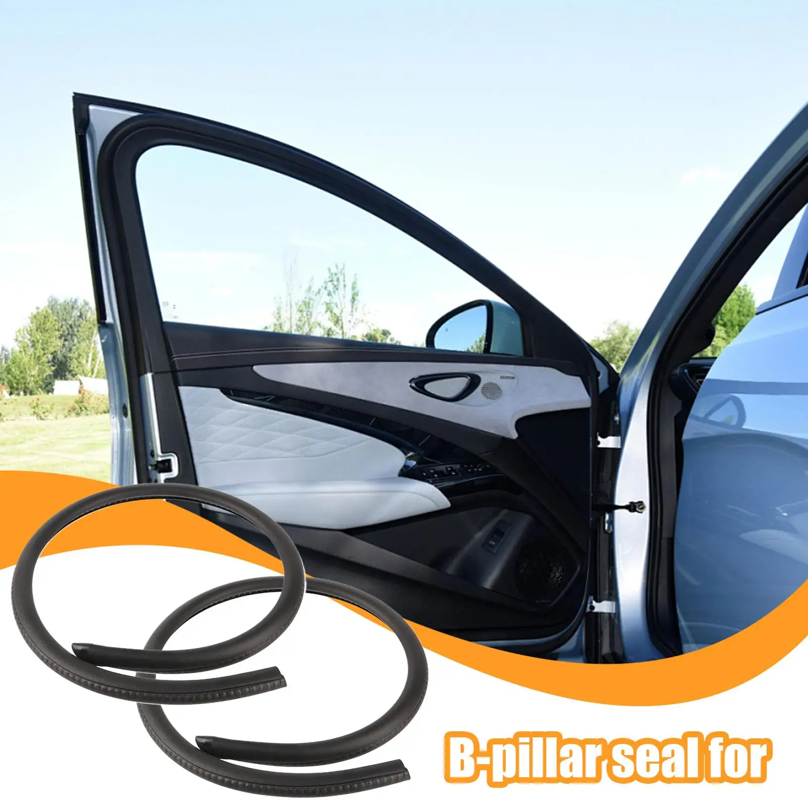 Car Door Edge Rubber Weatherstrip B Pillar Sealing Strips Noise Windproof Protection For Auto Door Trunk Sealant Accessories