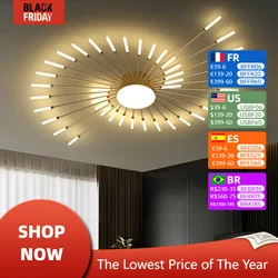 Modest Ceiling Lamps for Room Acrylic Sunflower Chandelier Creative Living Dining Table Home-appliance Decor Led Lights Lustre