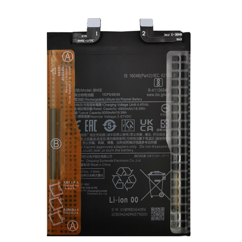 NEW BN5E Battery 5000mAh For Xiaomi POCO X4 PRO/Redmi Note 11 Pro/11E Pro 5G Phone Batteries Bateria Batterij+Tools
