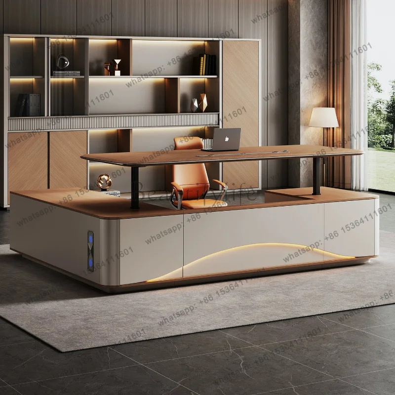 LJY Luxury Electric Lift Standing Desk Simple And Modern Tables Multi-purpose Office Desks And Workstations Computer Table Furni