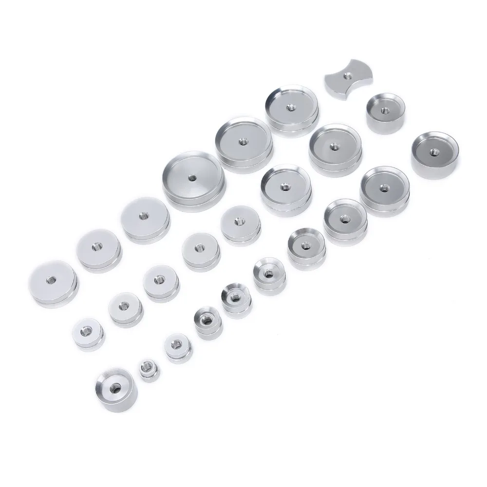 

25Pcs Easy Use Aluminum Watch Case Press Bench Type Durable Watch Repair Tool Multi Model Watch Tool Maintenance