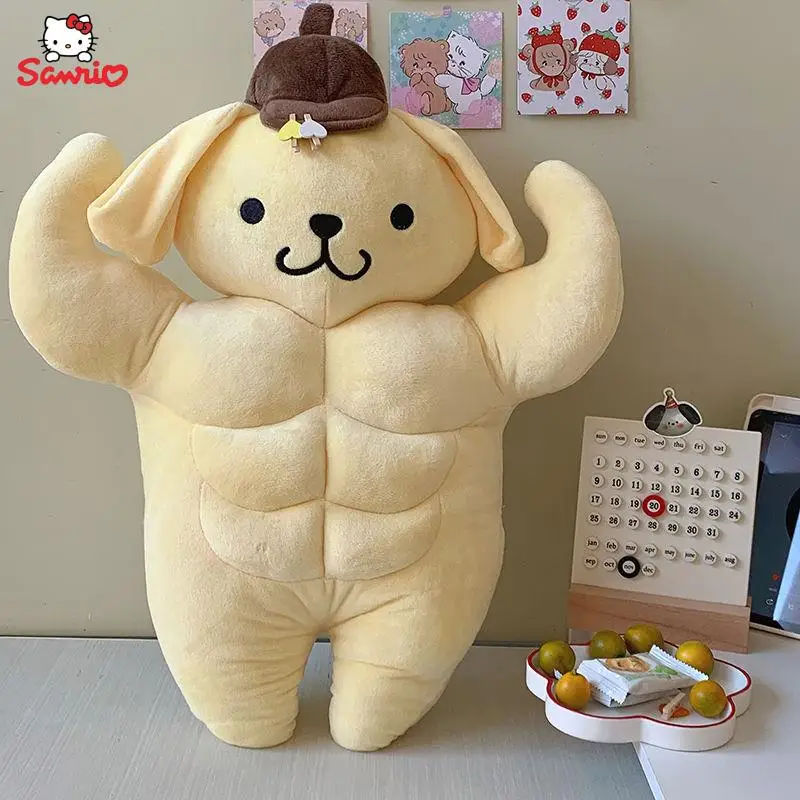 

58Cm Kawaii Sanrios Plush Toy My Melody Pom Pom Purin Cartoon Cute Funny Chest Muscle Pillow Plush Doll Doll Christmas Kids Gift