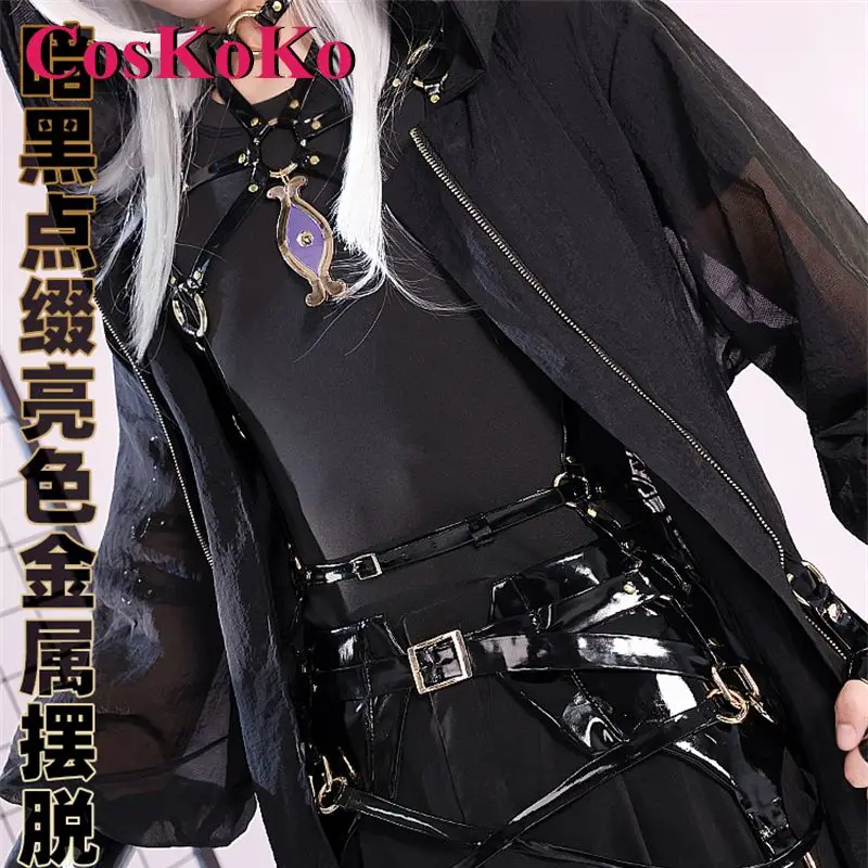 CosKoKo-Genshin Impact Cosplay Fantasia, Cyno, Jogo Anime, Sniper Killer, Uniforme bonito, Festa de Halloween, Roupas de RPG, Moda