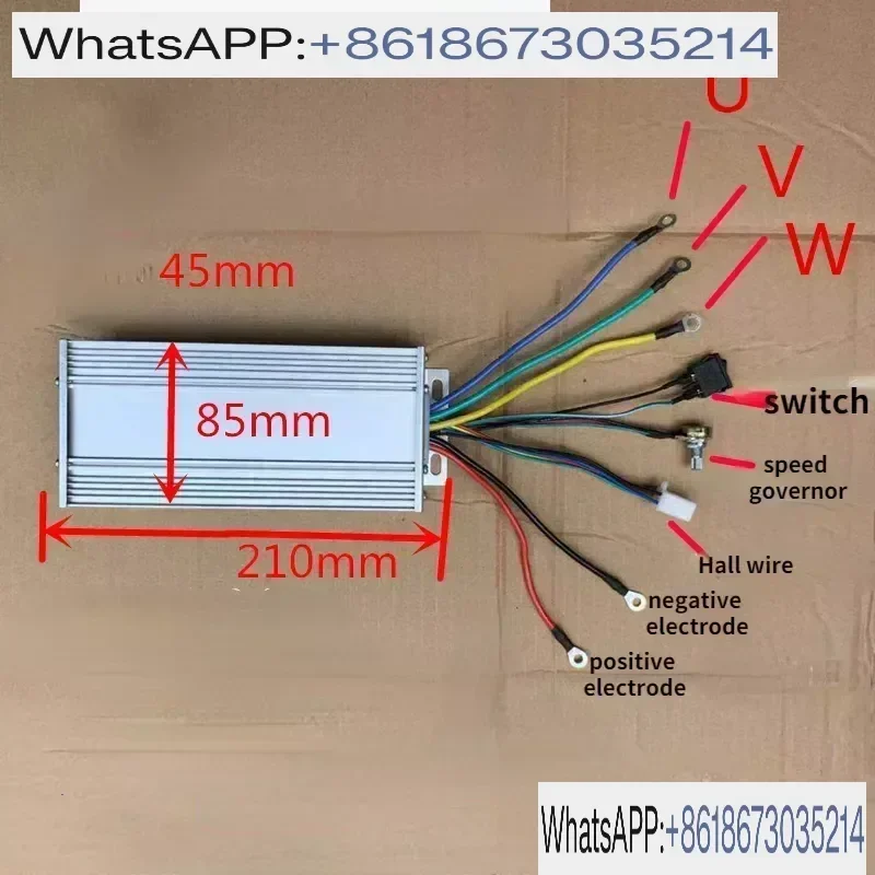 

DC12V-24V 800W 40A контроллер бесщеточного двигателя регулятор скорости постоянного тока трехфазный для мощного драйвера бесщеточного двигателя 210*85*45 мм