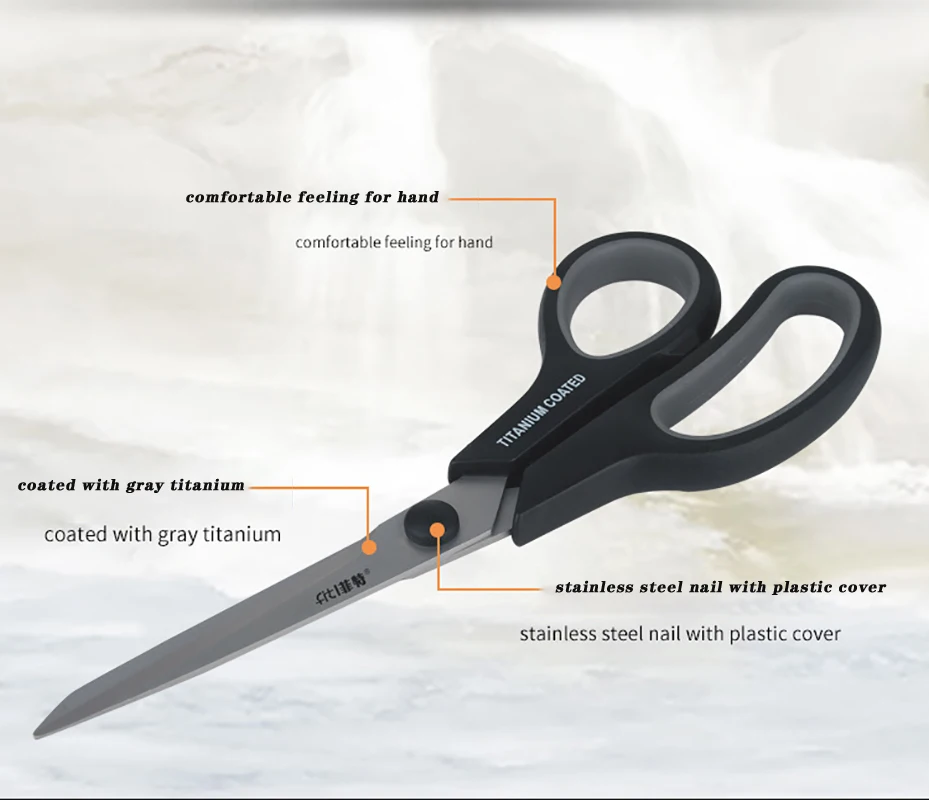 Stainless Steel Large Scissors Household Office Hand Scissors Paper Cutter Tailor'S Scissors Multi-Functional Stationery Knife