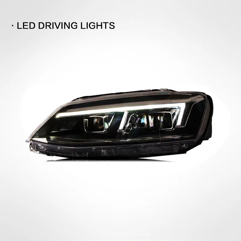 Car Headlight For Volkswagen JETTA Sagitar 2012-2018 Full LED Head Lamp DRL Car  Head Lamp Front light Assembly Plug and play