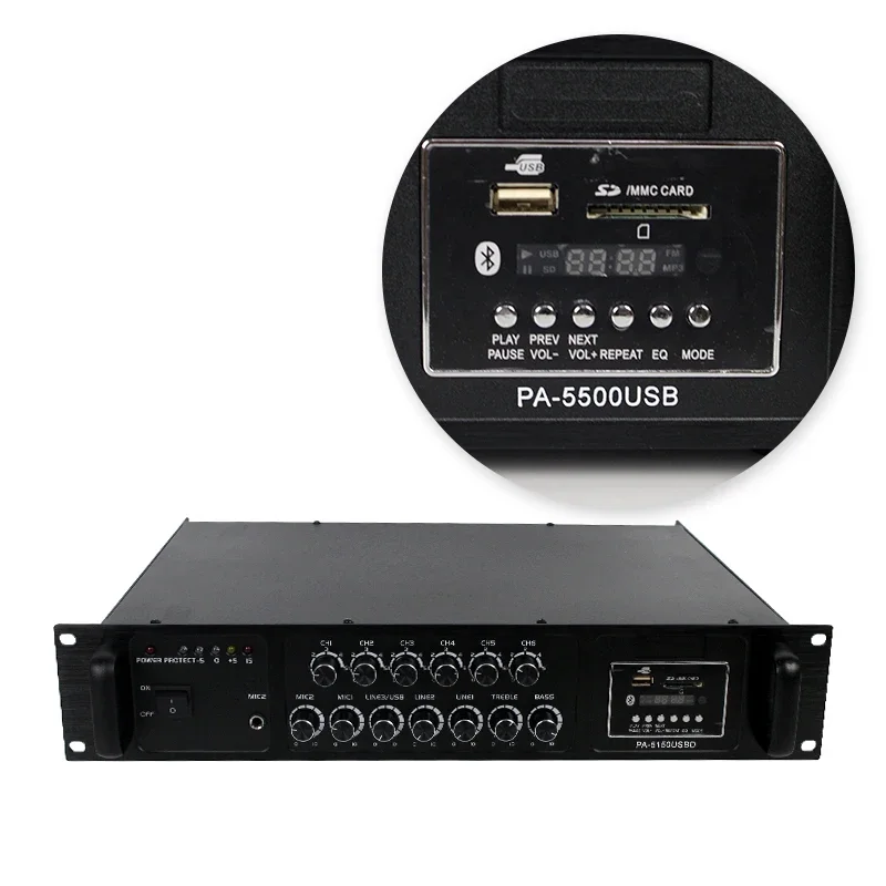 

2U OEM 500w Manufacture 500W Stereo Digital Professional Audio Amplifier Black