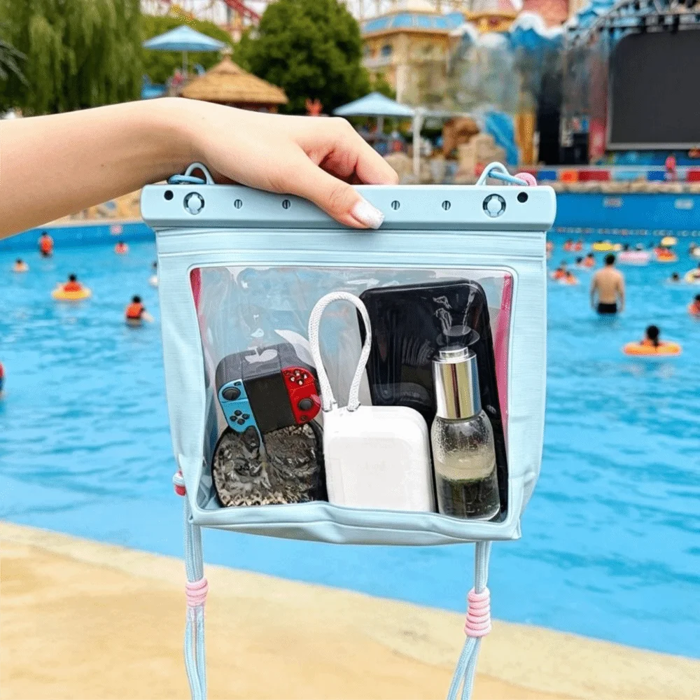 Wasserdichte Handytasche mit großem Fassungsvermögen, verstellbarem Riemen, versiegelte Schwimm-Handyhülle, zum Umhängen, mit Touchscreen-Funktion, wasserdichte Handytasche für Bootsfahrten. – Detail 2