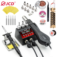 JCD 8898 2 in 1 750W hot air gun LCD display mobile phone welding rework station repair soldering iron hair dryer 8898pro