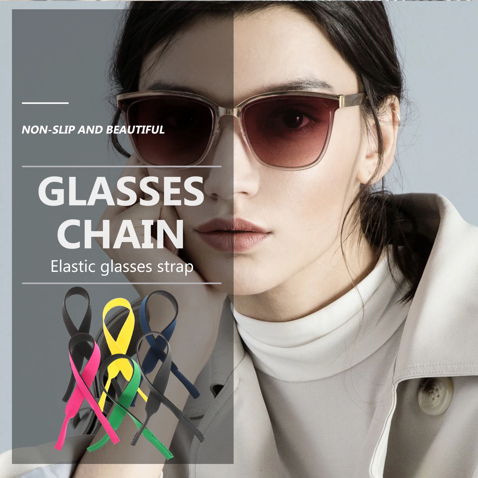 

6pcs Chain Neoprene Spectacle Chains Sports Glasses Strap Holder Daily Outdoor Non Sports Glasses Chain Frames