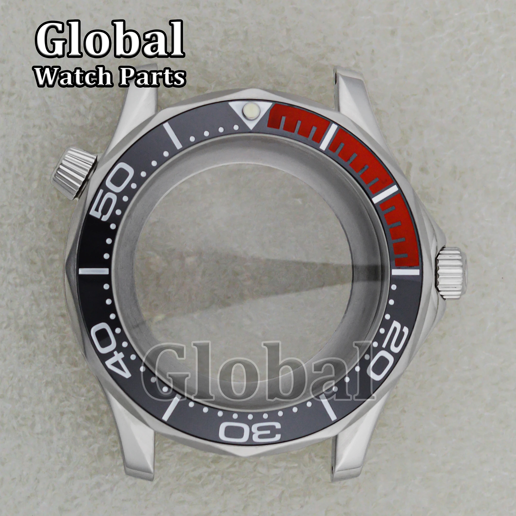 

High Quality 41mm Stainless Steel Watch Case for Seamaster Glass Bottom 10ATM Waterproof Fit NH35/NH36 Mechanical Movement