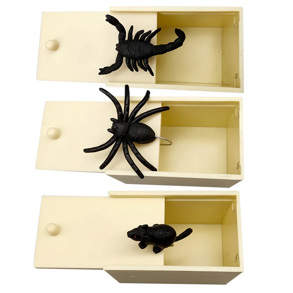 Boîte à farces effrayantes pour Halloween, 3 pièces, boîte à farces effrayantes, décor pour enfants, boîtes de farces effrayantes, cadeau de fête, horreur