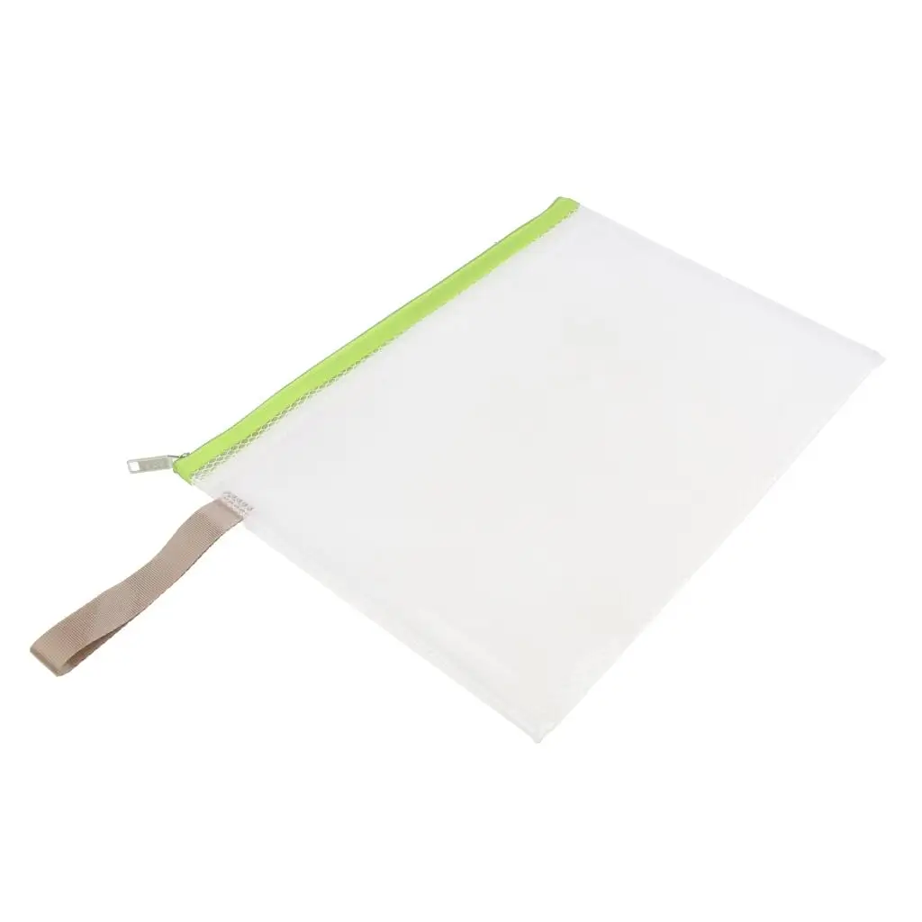 Suministros de oficina de la escuela de los bolsos con cremallera de la malla impermeable del archivo del documento