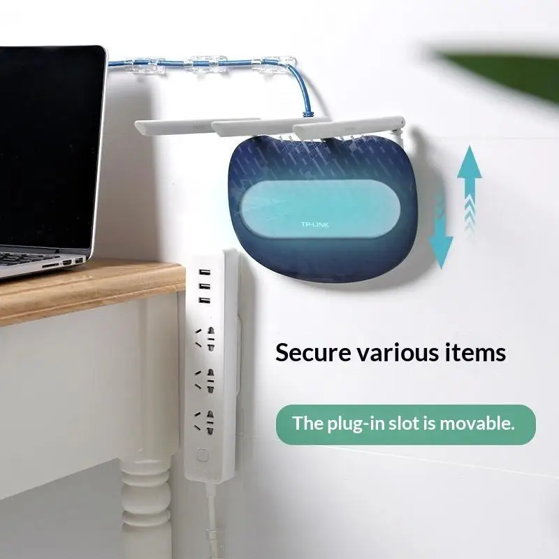 NEW 2pcs Adhesive Socket Holder Versatile Cable Management System Heavy Duty Socket Fixer Bracket Stand For WiFi Routers Remote
